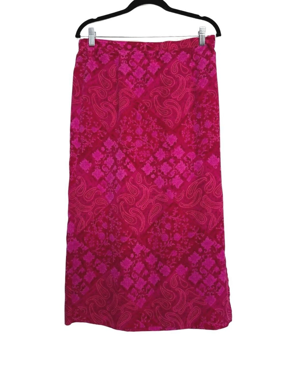 Vintage Pink Paisley Print Skirt